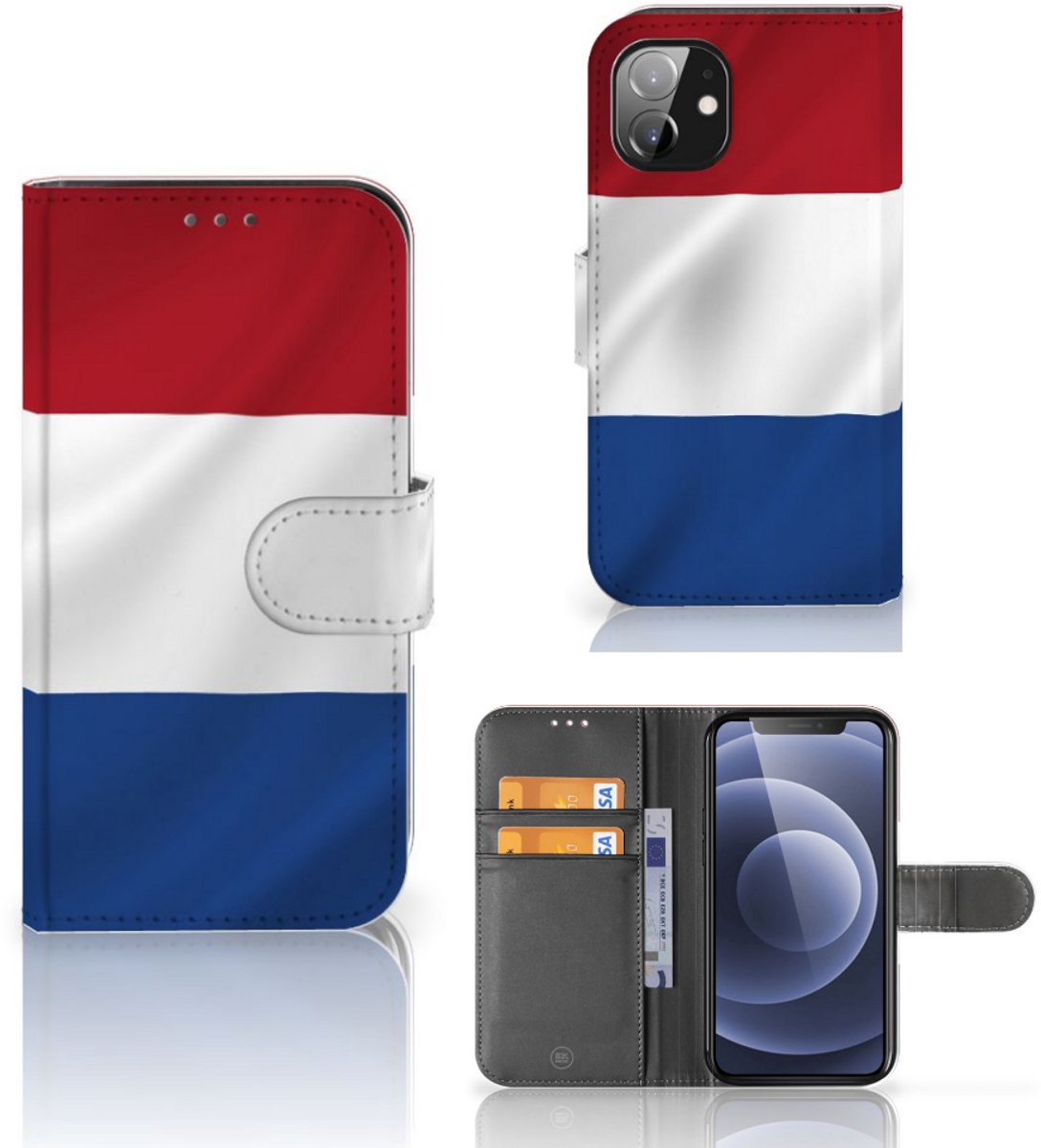 Apple iPhone 12 Mini Bookstyle Case Nederlandse Vlag