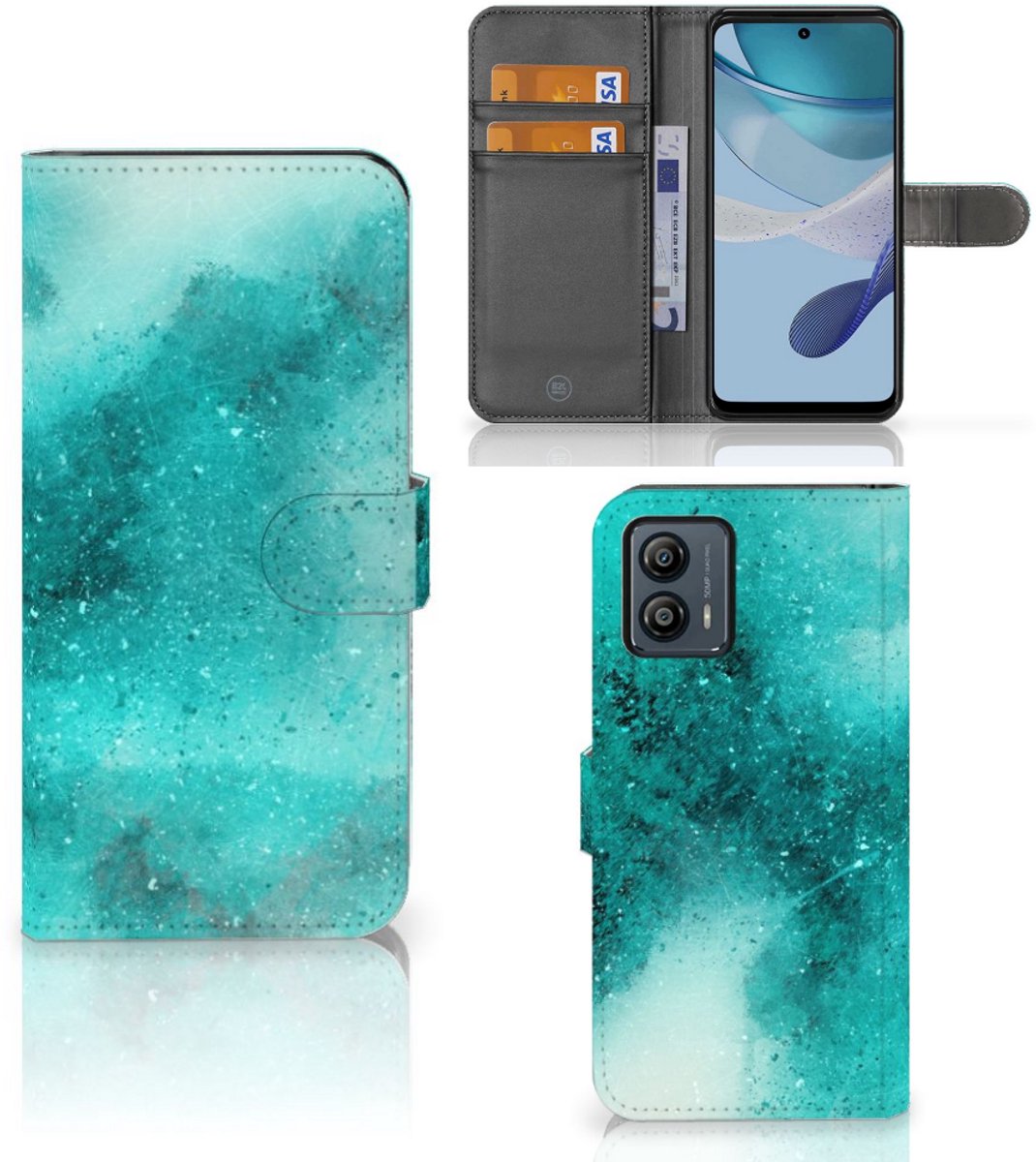 Hoesje Motorola Moto G53 Painting Blue