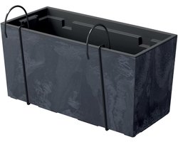 Bloempot met Beton Effect 395 x 185 x 195 mm, Antraciet