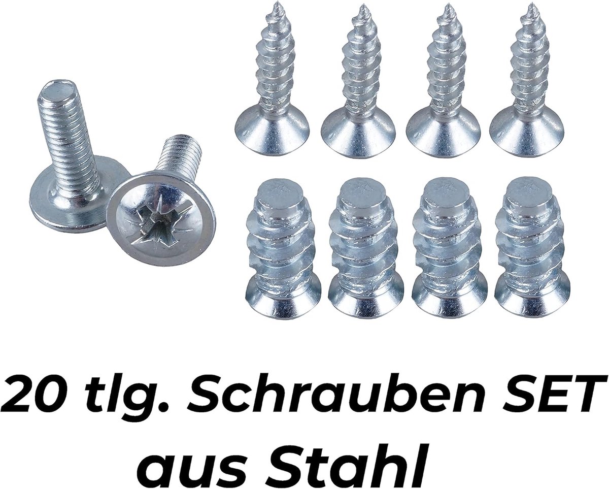 Uittrekbare Schuifladenrails - 4 Stuks - 17 mm - 438 mm Lengte