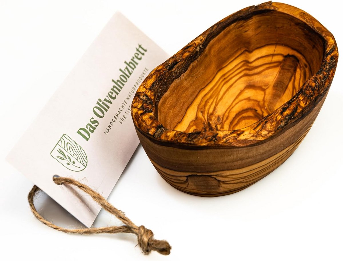 Olivehouten Dipschalen - Ovalen Houten Borden van 12 cm