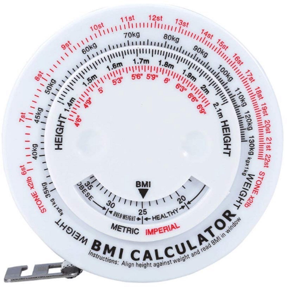 BMI Meetlint met BMI Calculator voor Lichaamsvet Evaluatie en Obesitas Risico