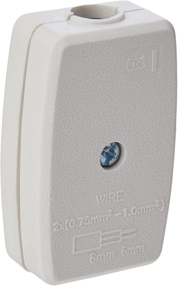 Flex-connector 5 Ampère met 2 aansluitingen - Wit