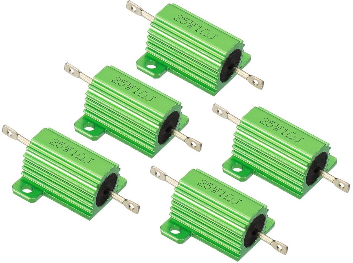 Aluminium Behuizing Weerstanden 25W 1 Ohm - 5 Pack - voor Industrieel Gebruik