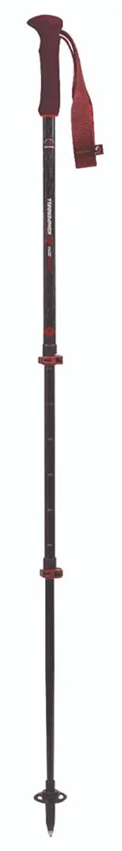 Komperdell Carbon Evo Zero Compact Stokken Rood 90-120 cm
