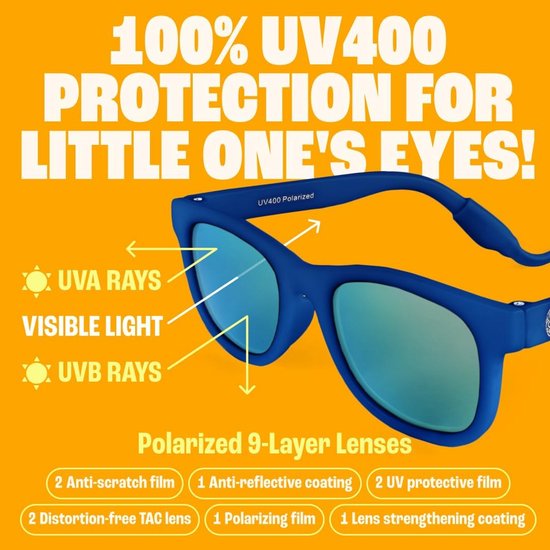 Polarized Baby Sunglasses with Strap - Shatterproof Flexible Baby Sunglasses for Toddlers Newborn 0-24 Months van Polarized — afbeelding 4