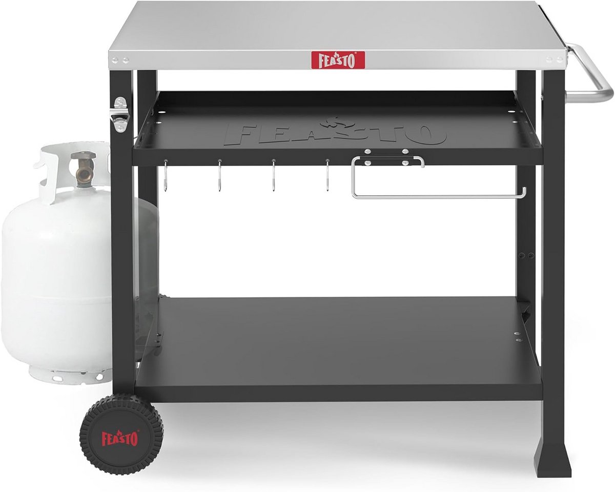 Grilltafel met 3 planken - Beweegbare Kookstation voor Binnen en Buiten