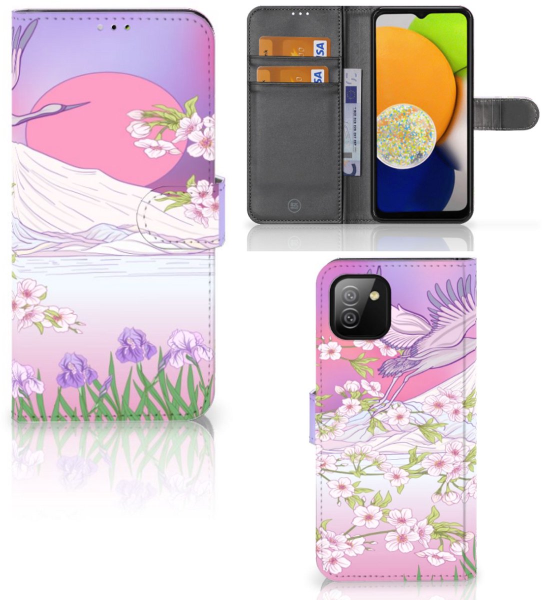 Samsung Galaxy A03 Telefoonhoesje met Pasjes Bird Flying