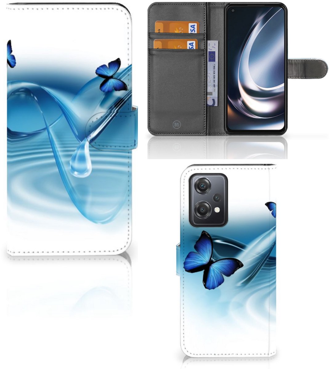 OnePlus Nord CE 2 Lite Telefoonhoesje met Pasjes Vlinders