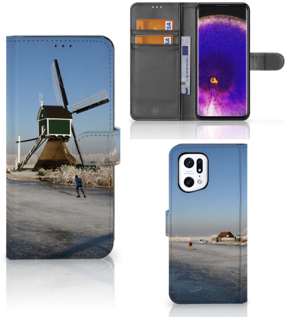 OPPO Find X5 Pro Flip Cover Schaatsers