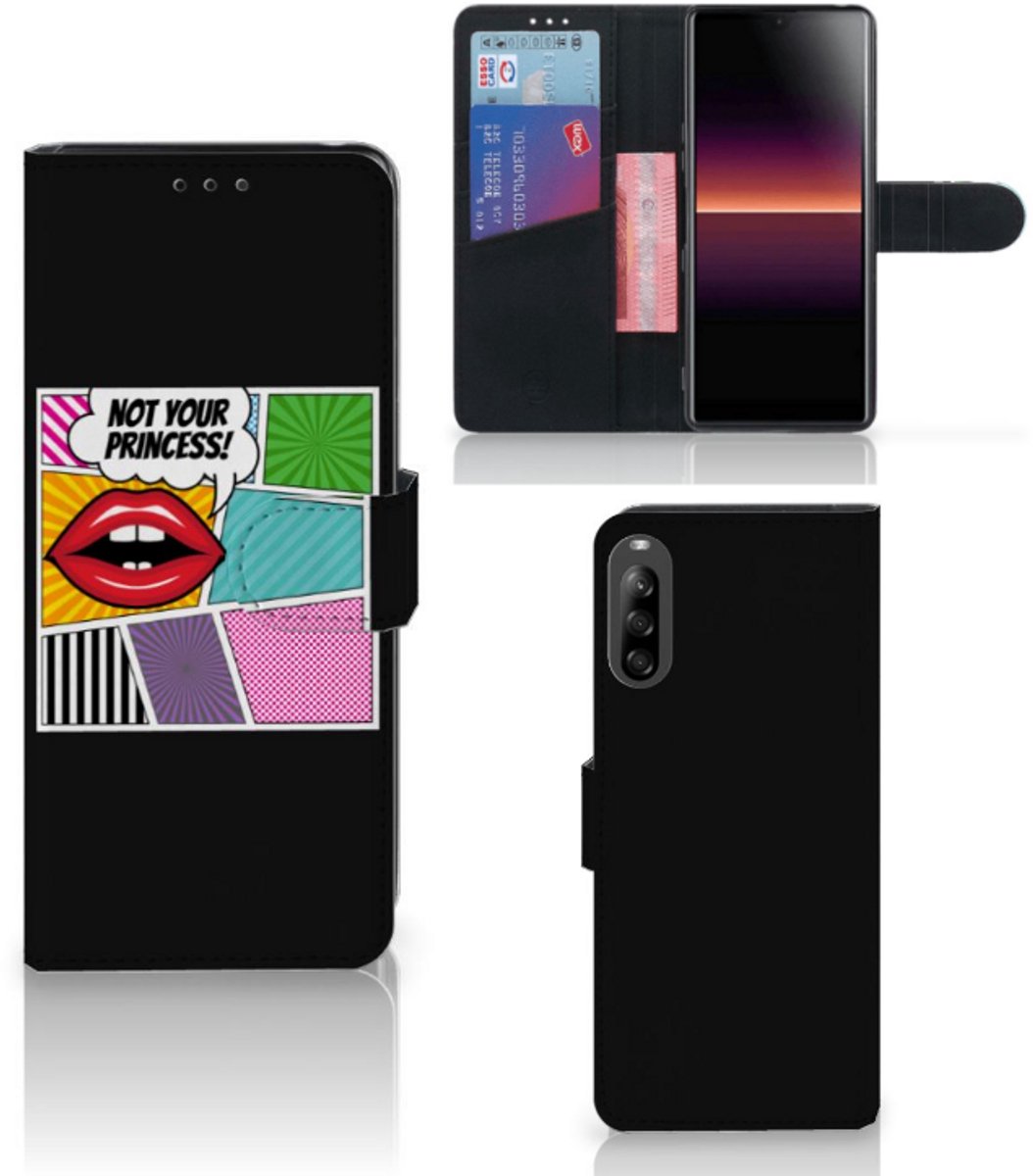 Sony Xperia L4 Wallet Case met Pasjes Popart Princess