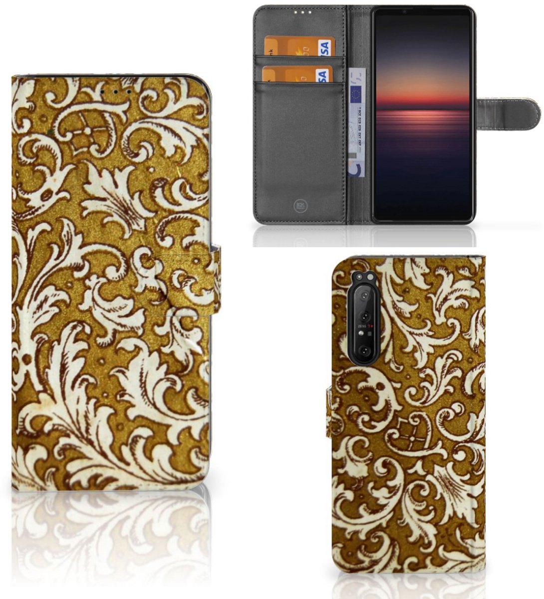 Wallet Case Sony Xperia 1 II Barok Goud