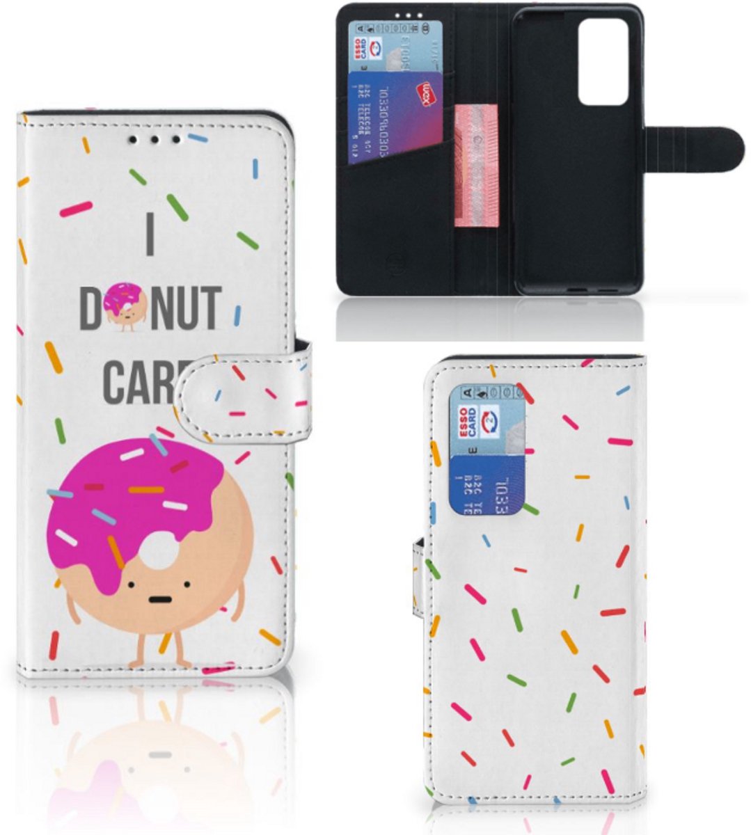Huawei P40 Pro Book Cover Donut Roze