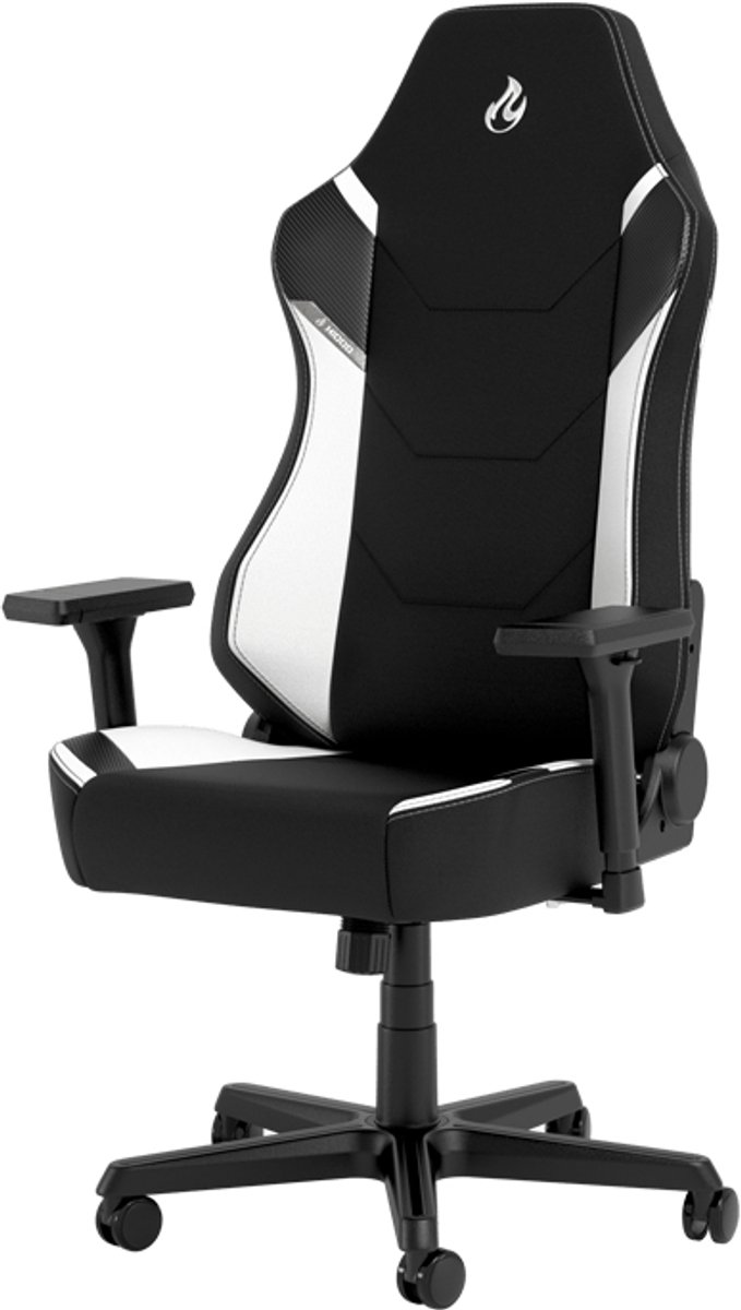 Fotel Nitro Concepts X1000 Radiant White Gamingowy do 135kg Tkanina Czarno-biały