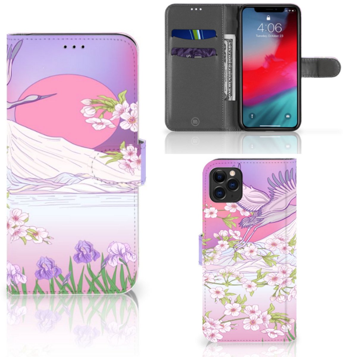 Apple iPhone 11 Pro Max Telefoonhoesje met Pasjes Bird Flying