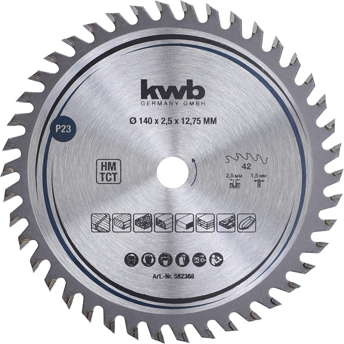 Timmermans-cirkelzaagblad 140 x 12,7 mm - Hout en hardhout, 42 tanden voor fijne sneden