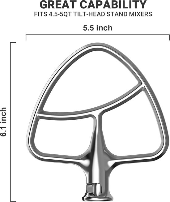 Roestvrijstalen Peddelbevestiging voor Tilt-Head Stand Mixers 4.5-5Qt van Merkloos — afbeelding 3