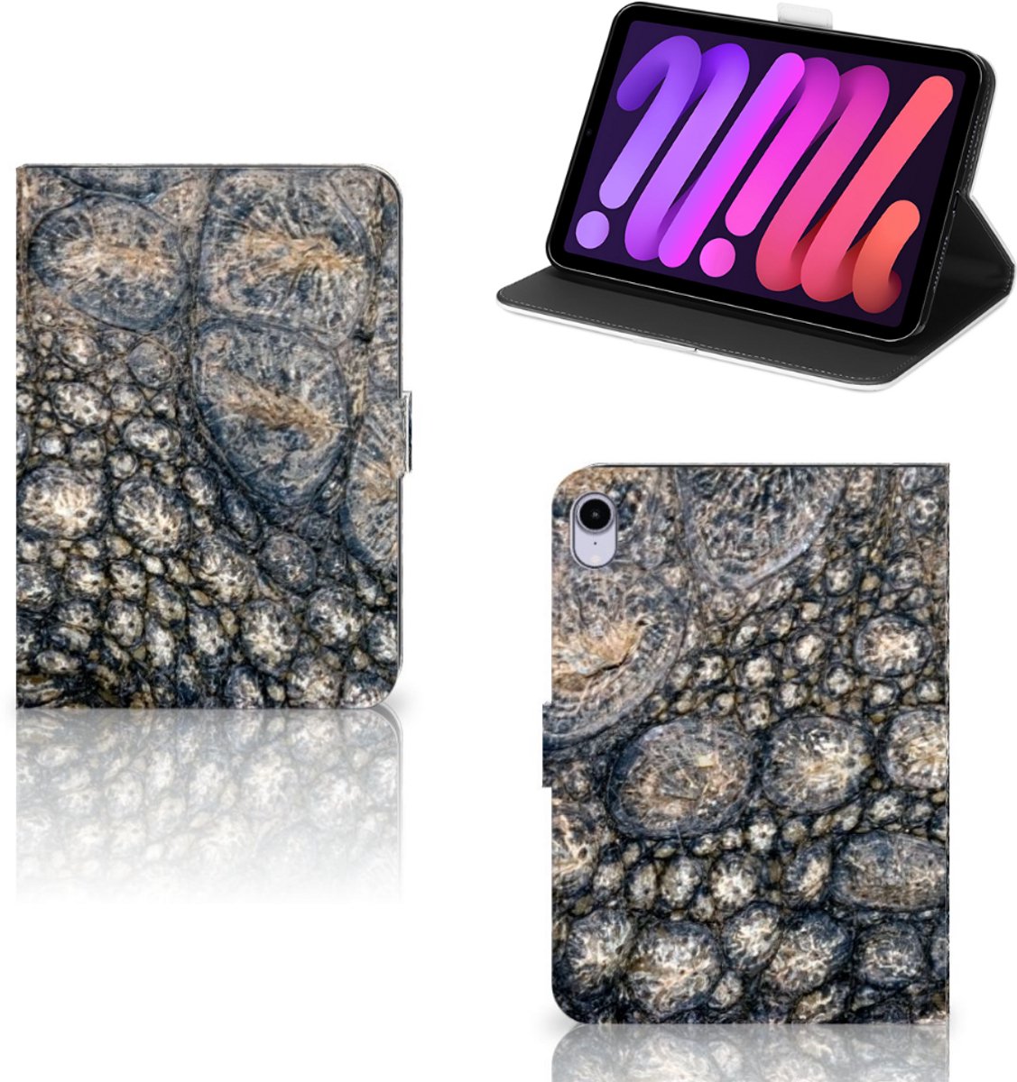 iPad Mini 6 (2021) Flip Case Krokodillenprint