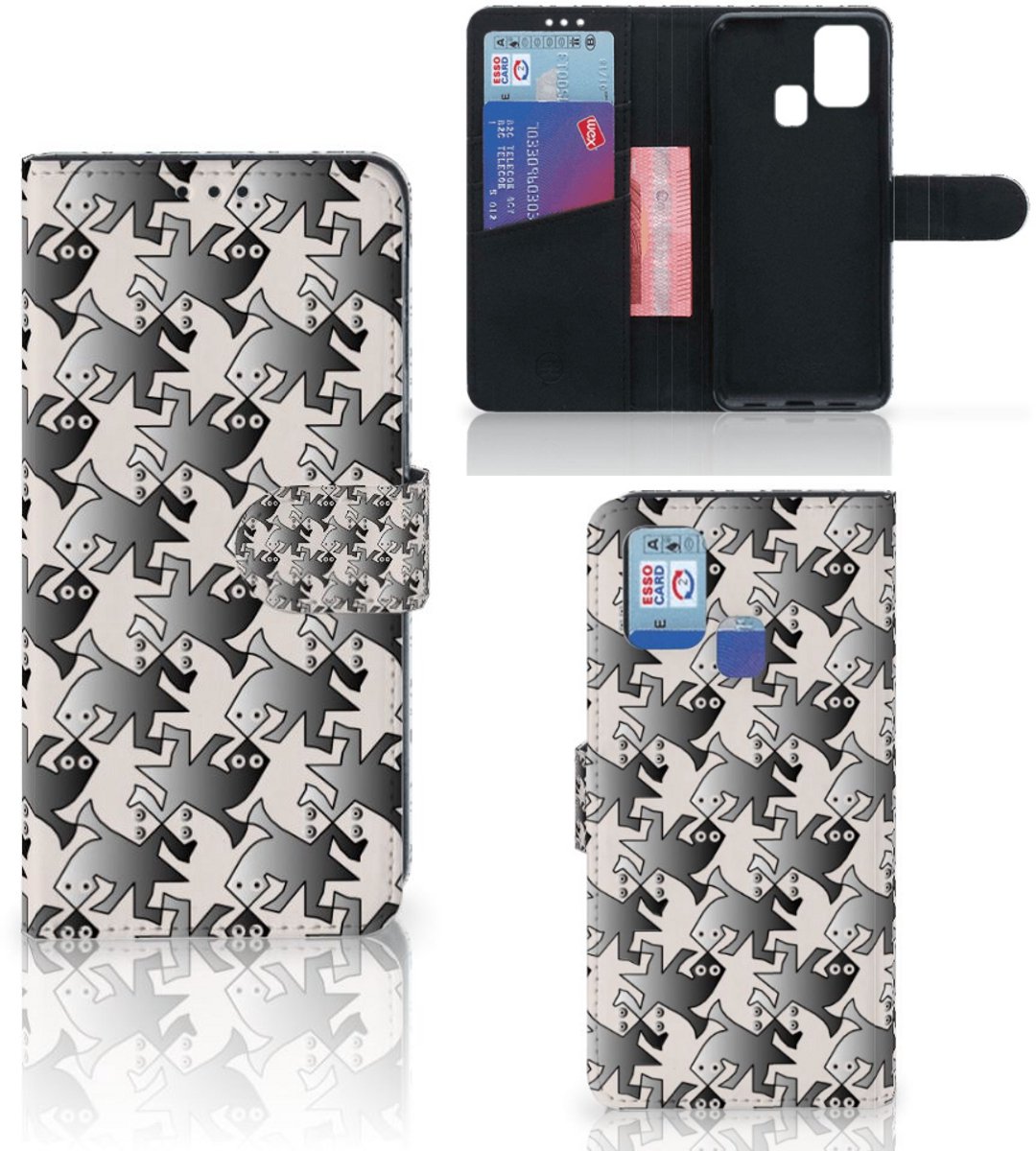 Samsung Galaxy M31 Telefoonhoesje met Pasjes Salamander Grey
