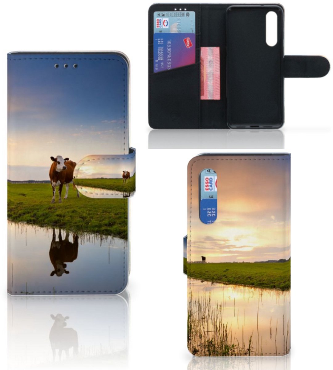 Xiaomi Mi 9 SE Telefoonhoesje met Pasjes Koe