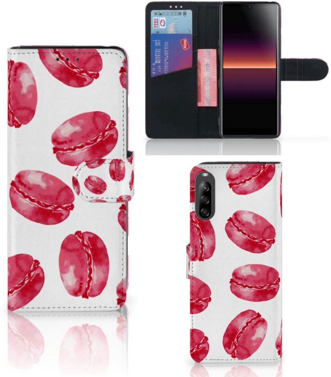 Sony Xperia L4 Book Cover Pink Macarons