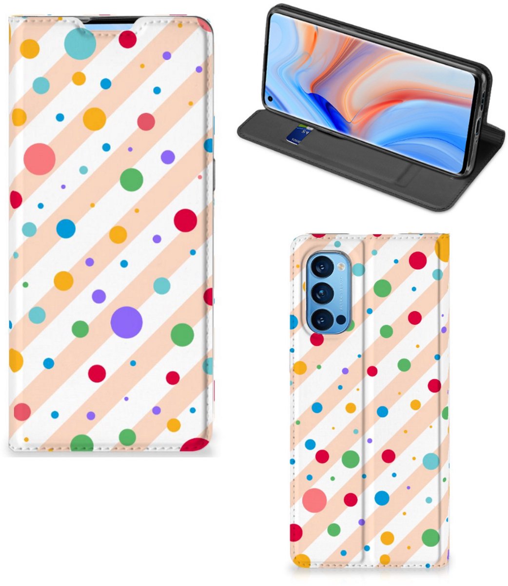 OPPO Reno4 Pro 5G Hoesje met Magneet Dots