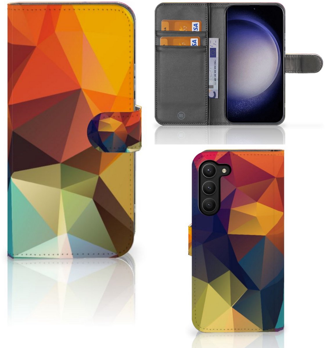 Samsung Galaxy S23 Plus Book Case Polygon Color