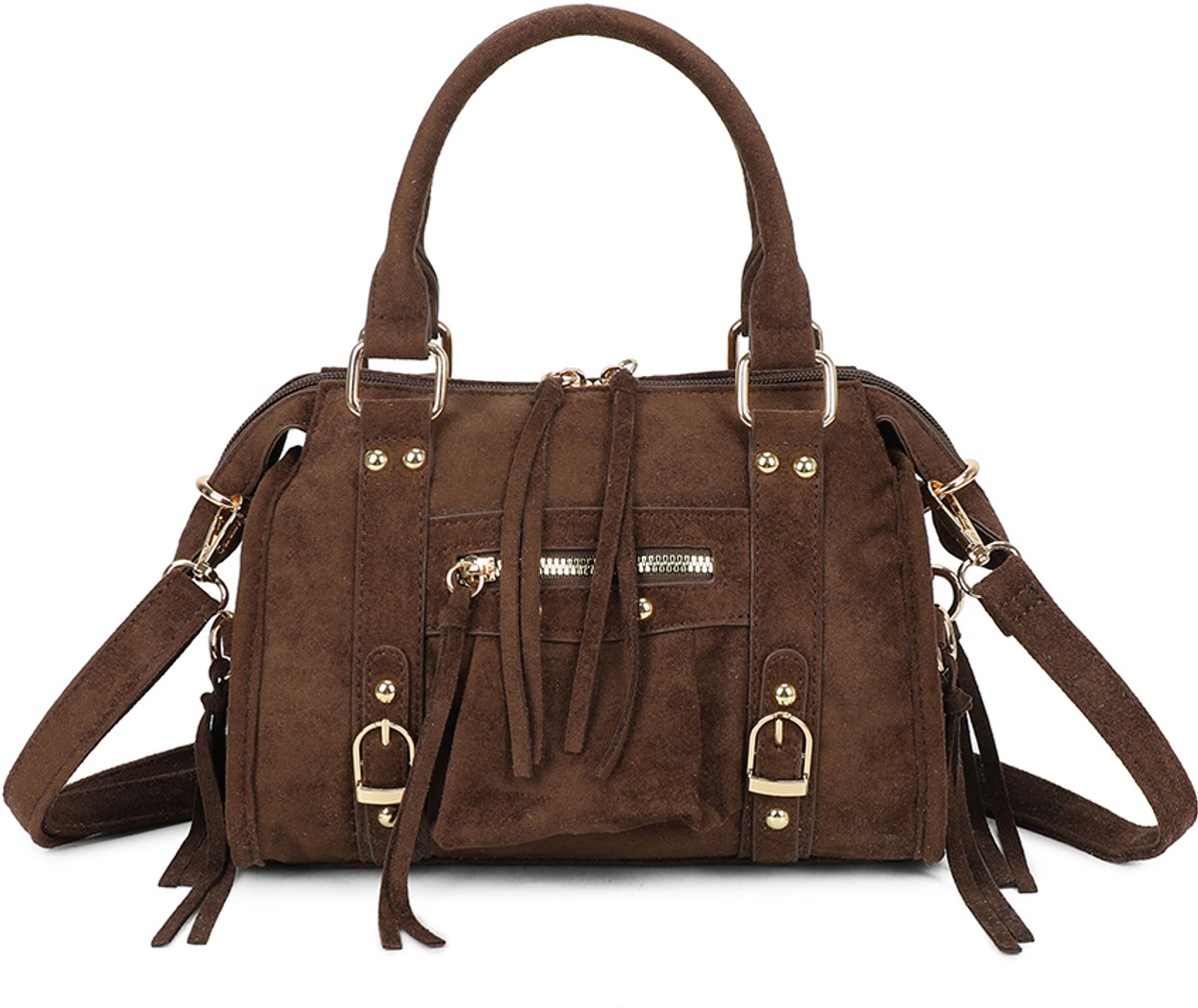 Gallantry® Dames Handtas – Schoudertas Dames – Crossbody Tas – Compacte Dames Tas met Rits – Trendy Handtas - Coffee