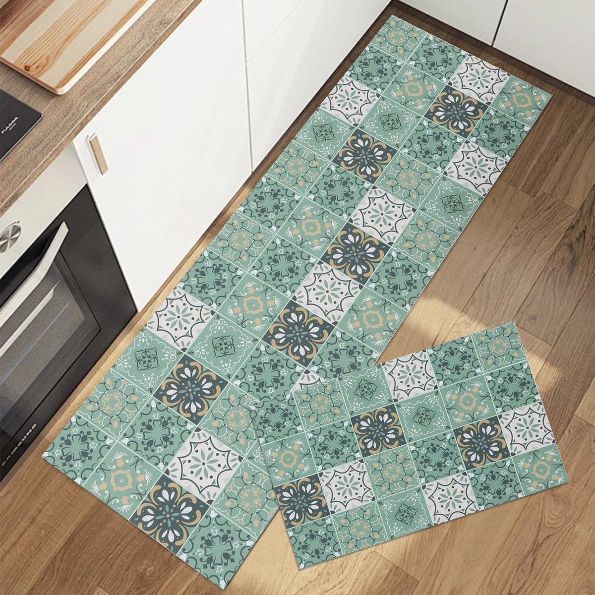 Set van 2 Comfort Keukentapijten - Wasbaar en Antislip voor Thuis en Kantoor