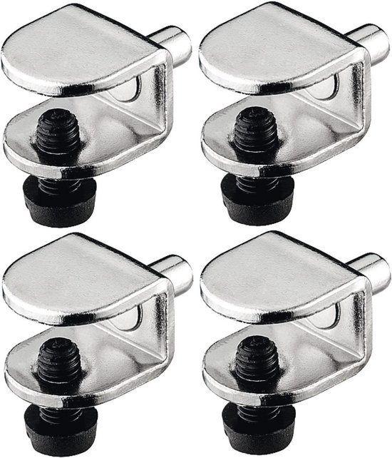 Plankdragers staal 5 mm voor glazen vloeren 8-9 mm dik – set van 4 met schroeven