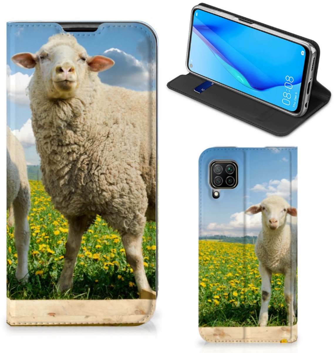 Huawei P40 Lite Hoesje maken Schaap en Lammetje