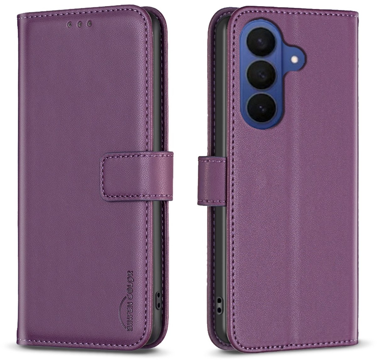 BINFEN Hoesje - Geschikt voor Samsung Galaxy A37 Hoesje - BINFEN Book Case - Paars