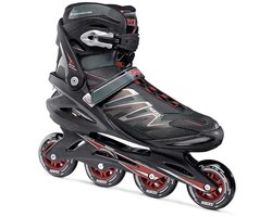 Roces Big Zyx 90 Heren Skeelers - 4x90mm Wielen - Fitness / Speed Inline Skates - Zwart Rood - Maat 50