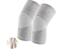 Kniebrace voor artrose en sport - 2 stuks - acupressuur - compressie - verstelbaar - bamboe - XL