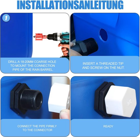 4x Messing Einddoppen 3/4 Inch – Met Afdichtringen, Voor Leidingen, Radiatoren En Tuinslangen