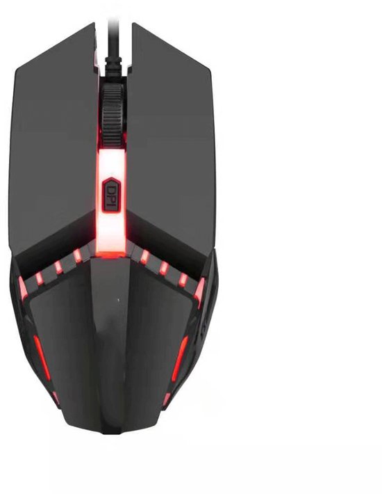 Gaming muizen - Bedrade Gaming Muis - Bedrade gamingmuis - USB-muis met glasvezel - Inclusief USB-kabel - Ergonomisch ontwerp - Geschikt voor laptops en desktops - Zwart