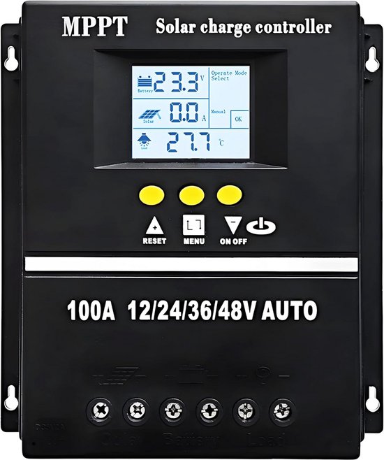 MPPT Solar Laadregelaar 60A voor 12V 24V 36V 48V met LCD-display en Dubbele USB