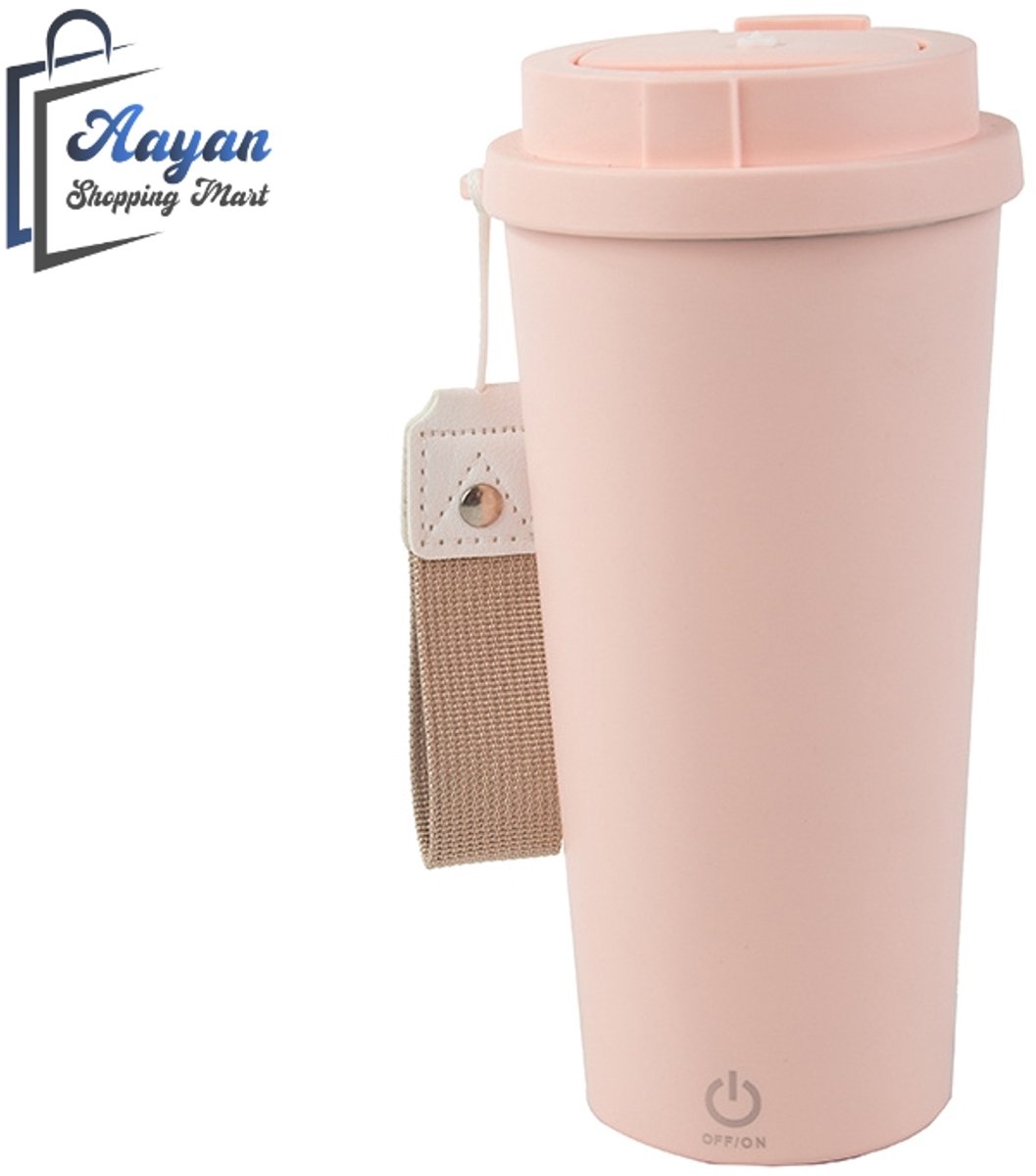 Zelfroerende Thermosbeker 350 ml – RVS USB – Automatisch Mokken Warm Koud – Drinken Koffiebeker – thermosfles – thermosbeker koffie – thermobeker – thermosbeker travel mug – 73750