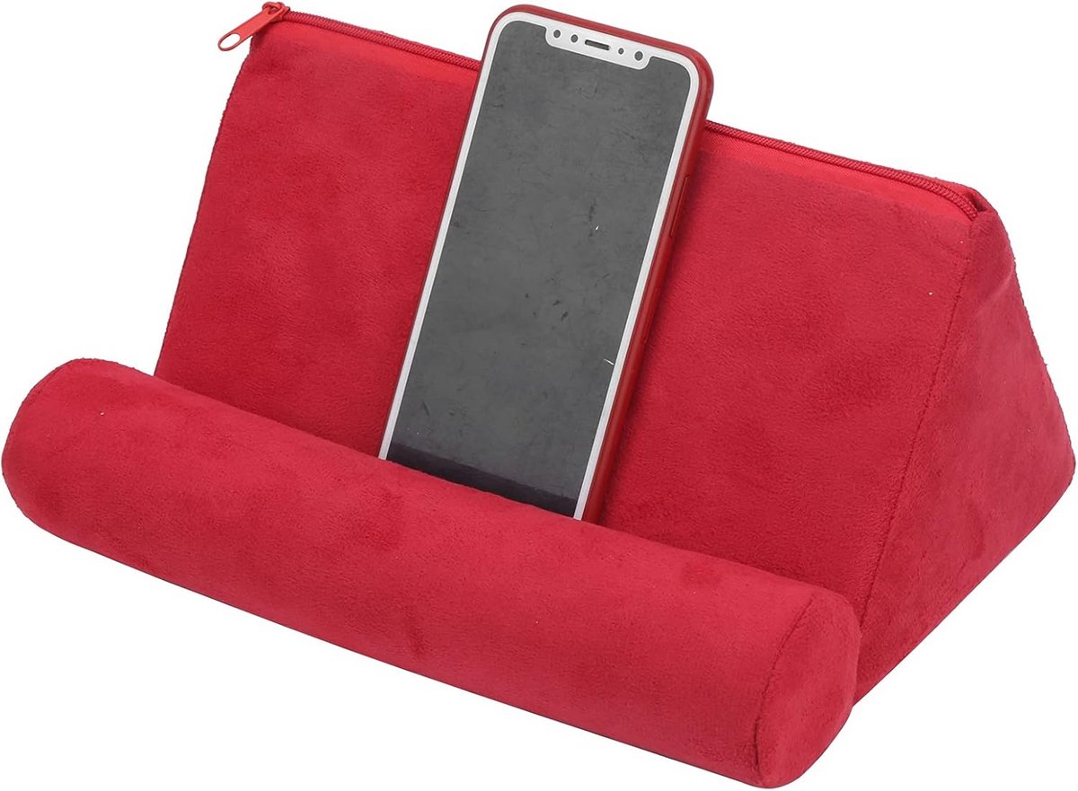 Opvouwbare Kussen Tabletstandaard Suède - Multifunctionele Handige Houder voor Tablets E-readers en Smartphones