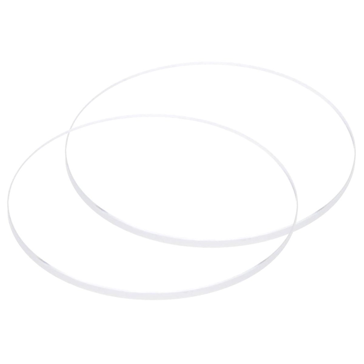 Allecto- Transparante glazen horloges - Helder kristalglas - 35 mm diameter - Plat mineraalglas - 2 mm dik - Hoge transparantie - Vervangende reparatie - Horlogemakers - 2 stuks.