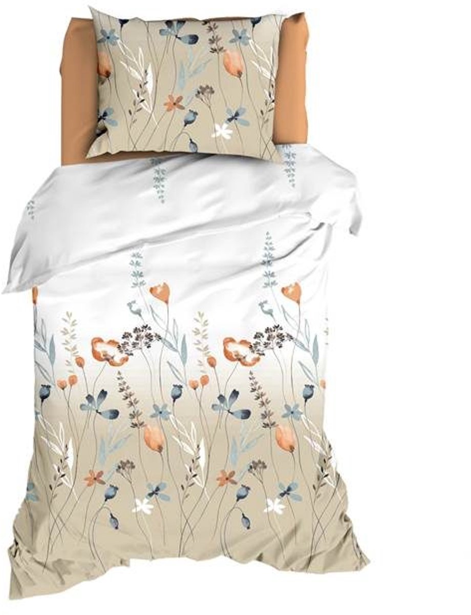 Satin d'Or Zizi Dekbedovertrek - Eenpersoons - 140x200/220 cm - Beige