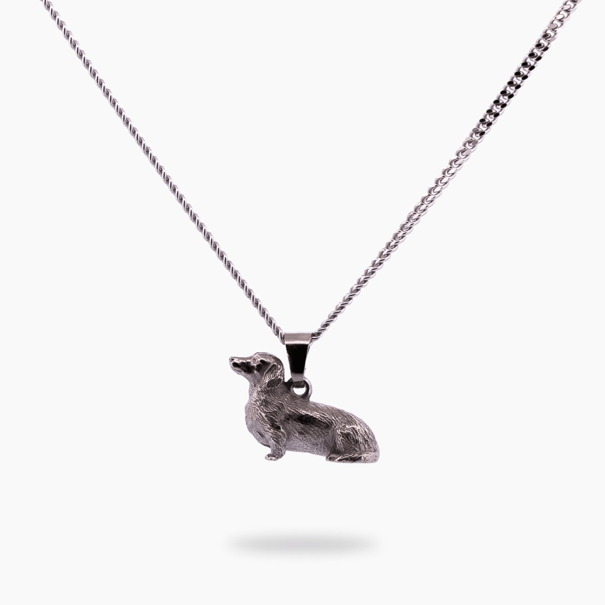 Pinchme Charms - Dachshund honden bedel - Teckel - Echt zilver - Handgemaakt in Nederland - Luxe cadeauverpakking - Ketting Sieraden