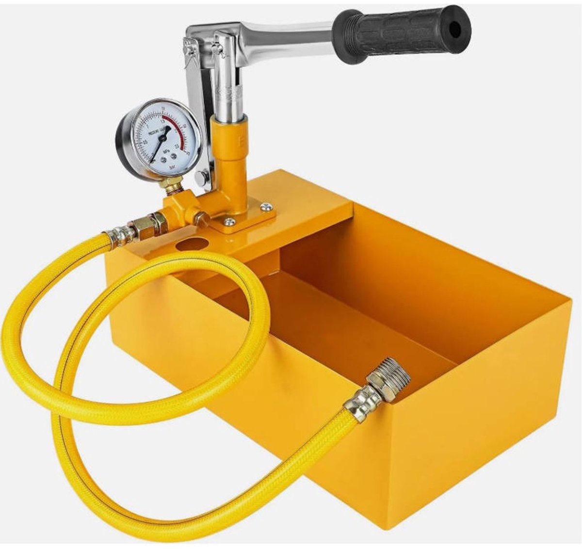 Homtas Druktestpompen Drukpomp, Max 25 Bar, Vulpompset met Enkele Klep en Manometer, 5 L Watertank, 1m Slang Met 12.7mm Buitendraad Aansluiting Voor Pijpleidingen