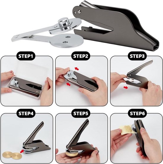 MK Stoer - Hand Embosser Seal Stempel Set - Bibliotheek Embosser ...