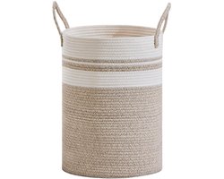 Wasmand - Wassorteerder - Mand Rond met handvaten - Opvouwbaar - Grote capaciteit - katoenen draadmateriaal