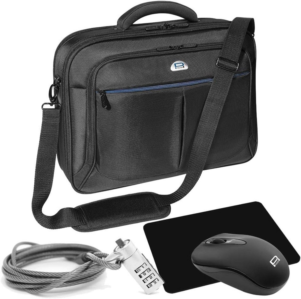 Premium Zwarte Laptoptas 17,3 inch / 44 cm met Bescherming en Opbergvakken