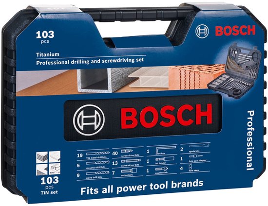 Ensemble d'accessoires Bosch Professional de 103 pièces