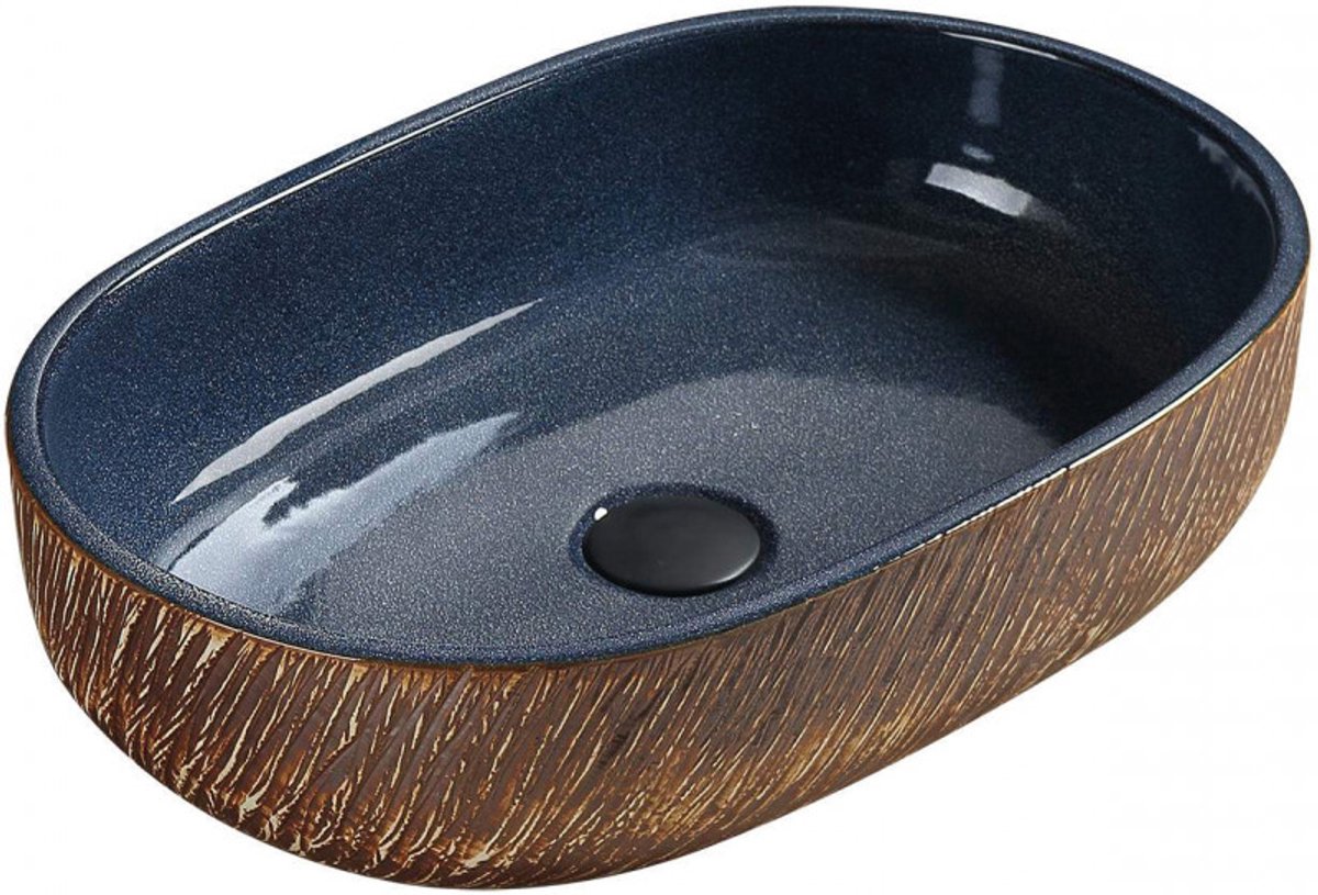 Mexen Aleta opbouw wasbak 59 x 40 cm, blauw - 22035966