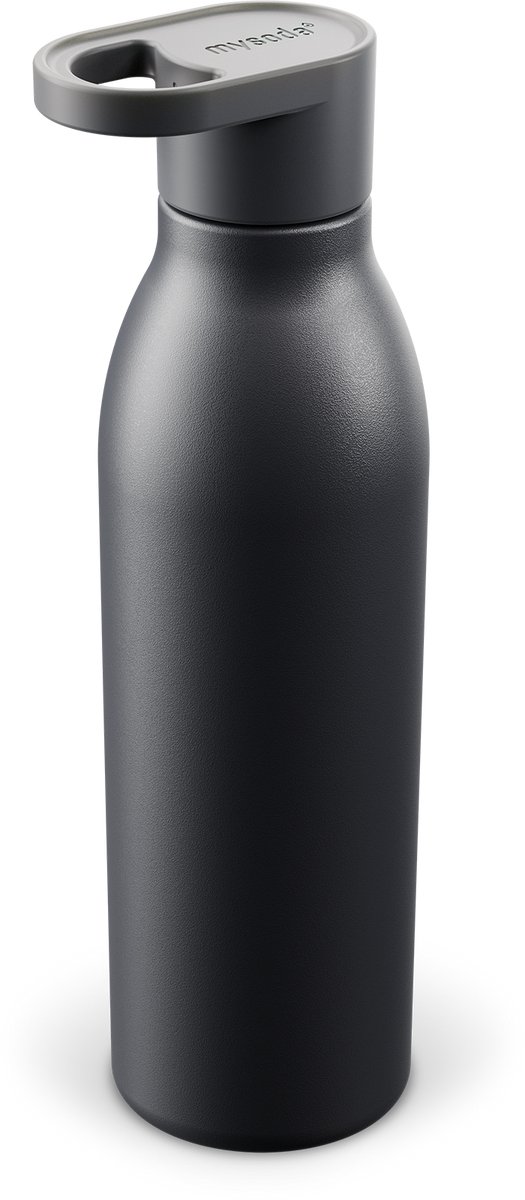 Mysoda RVS thermosfles voor bruiswater - Black - 1 liter