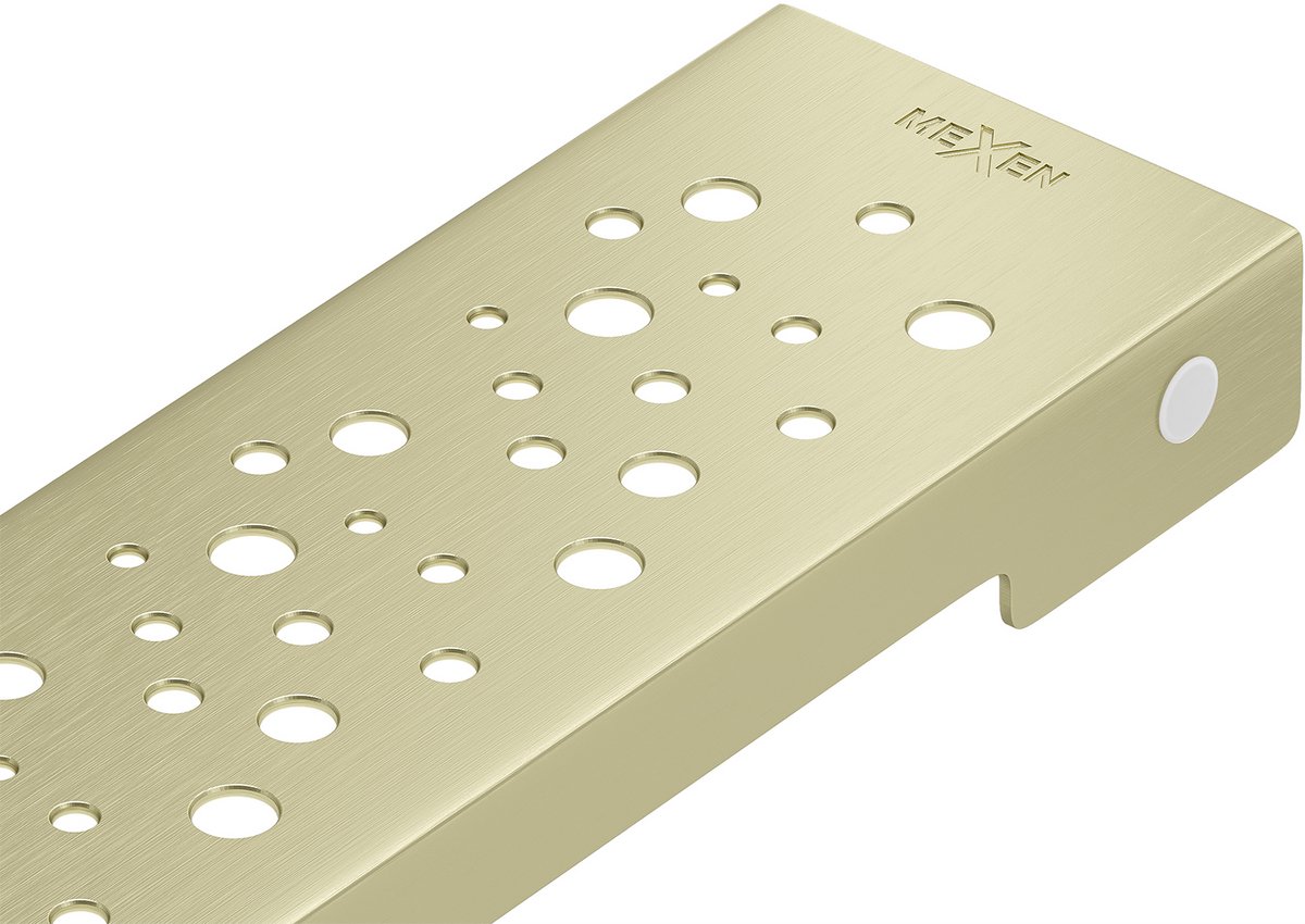 Mexen Flat M12 afdekplaat voor lijnafvoer 60 cm. geborsteld goud - 1A21060